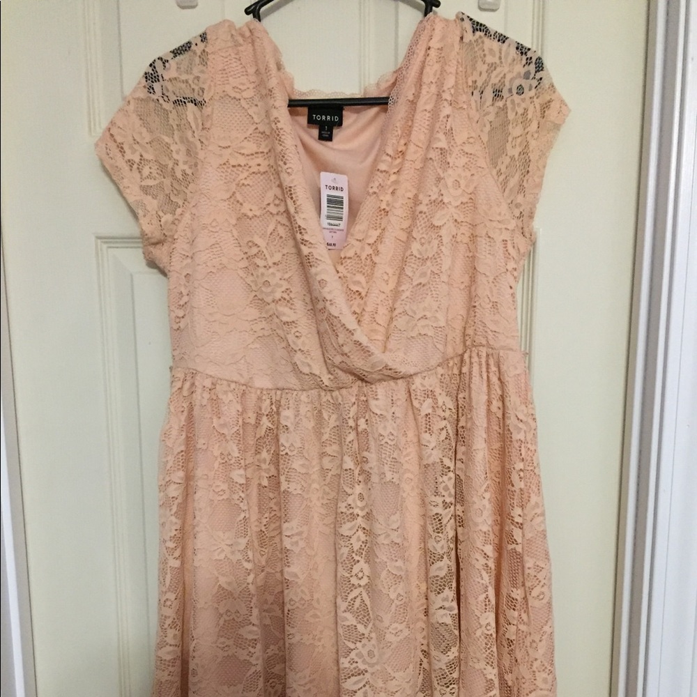 Torrid Peach Lace Dress